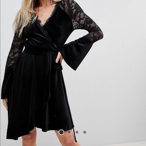 ASOS velour wrap dress